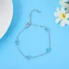 Pulseira de cristal azul natural personalizada para praia europeia e americana AliExpress joia de mão simples ajustável personalizada
