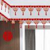 Decoración de habitación de bodas cortina de palabras felices techo pared distribución feliz de sala de estar hombre techo flor mujer suministros de boda