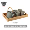Juego de tetera con viga elevadora estilo japonés y tazas de té, botella de agua de cerámica vintage, gran capacidad, para el hogar, sala de té de alta calidad, juego de té de gres