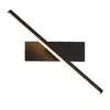 Lámpara de pared lineal minimalista moderna de aluminio negro para habitaciones de hotel, pasillos y mesitas de noche de dormitorio para leer, AC110V