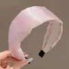 Diadema de corona alta estilo coreano, diadema de borde ancho, diadema para lavarse la cara con dientes, accesorio para el cabello de tela a cuadros de alta gama