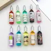 Accesorios de Joyería DIY Colorido Resina Artificial Botella de Vino Tinto Aretes Colgante Llavero de Bolso Colgante de Botella de Vino