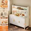 Prateleira de armazenamento para cozinha, aparador multicamadas, armário de armazenamento multifuncional, armário de armazenamento para micro-ondas de grande capacidade, armário de armazenamento doméstico
