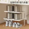 Zapatero bajo cama, estante para zapatos, estante de capas, estante divisor de zapatero, solución de almacenamiento de zapatos, soporte de zapatos de doble capa bajo la cama para dormitorio
