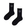 Calcetines Deportivos de Moda para Hombre Otoño e Invierno Retro Sonriente para Mujer Media Pantorrilla Coreano Americano Ins Calcetines de Baloncesto Blanco