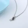 Colar de aço titânio não desbota dupla marca masculina rua hip hop pingente de aço inoxidável versátil acessórios simples corrente de suéter feminina