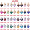 Moda simples tridimensional 6 MM pequeno quadrado pingente de cristal handmade roupas acessórios acessórios acessórios da liga acessórios venda por atacado