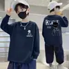 Camiseta de Manga Larga 100% Algodón para Niños Otoño Ropa Infantil Holgada Cuello Redondo Tallas Mediana y Grande Camiseta Interior de Niño con Dibujos Ropa Infantil