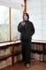Pijama para Hombre Kexika con Cuello Alto y Cremallera Set de Felpa Gruesa Otoño e Invierno Peluche Largo Ropa de Casa Casual Se Puede Usar Afuera