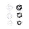Plata Esterlina S925 Patrón de Martillo de Meteorito Redondo Pequeño Separador Retro Viejo DIY Cuerda Hecha a Mano Joyería Separador Cuenta Accesorios