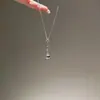 Nuevo Collar de Gota de Agua Lágrimas Azules para Mujer, Diseño de Nicho Estilo Ins, Elegante, Lujoso, de Gama Alta, Cadena para Clavícula Versátil y de Moda