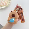 Porta-moedas Chaveiro Capivara Popular Silicone Armazenamento de Fones de Ouvido Bolsa Pingente Acessórios Pequenos Presentes Venda por Atacado