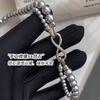 Collar Desmontable Clásico de Perla Blanca Cálida Swarovski con Hebilla de Infinito, Accesorio de Cadena Nicho, Uso Apilable de Lujo Ligero