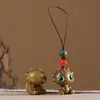 Sândalo Verde Doze Signos do Zodíaco Versão Desenho Animado Auspiciosa Pingente Chaveiro para Carro Corrente Universal para Celular