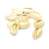 Aretes de Tornillo de Arroz con Agujero Lateral Blanco Marrón Concha Accesorios de Campana de Viento Submarina Colgante DIY Pulsera Collar Colgante Joyería