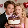 Nueva Decoración para Pastel del Día de San Valentín Chino Inserto Accesorios de Decoración para Bodas Fiestas Lentejuelas Moño Inserto para Pastel