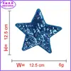 Lentejuelas de Punto Estrella Toalla Tela Bordada Pegatinas Forma de Corazón Letra Parche para Ropa Accesorios de Ropa Pegatinas DIY
