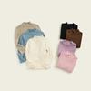 Camiseta interior de otoño para niños, moderna, ropa infantil para niñas, cuello de bebé, manga larga casual, camiseta al por mayor, máscara de lijado, camiseta de manga larga
