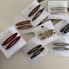 Estilo Simple de Gama Alta Serie Mármol Pinza de Pato Elegante Versátil Pinza para Flequillo Ovalado Pinza Lateral Accesorios para Cabello Suelto