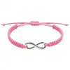 Joyería de Pareja de Venta Caliente Europea y Americana, Pulsera de la Suerte Tejida a Mano, Pulsera Ajustable Blanca y Negra, Recuerdo de Viaje