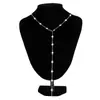 Joyería transfronteriza europea y americana moda turquesa geométrica cadena de clavícula accesorios para mujer versátil lentejuelas cristal verde collar