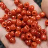 Cuentas sueltas de jadeíta roja con agujero grande estilo vintage, cuentas barril de cuarcita roja tipo jade, cuentas espaciadoras y accesorios para la fabricación de joyas