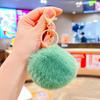 Chaveiro de pele de coelho rex de imitação de 8 cm, pingente de pelúcia, decoração de bola de pelo para celular