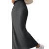 Moda Otoño 2023 Estilo Europeo y Americano Calle Trendy Falda Lápiz de Mezcla de Algodón para Mujer Media Falda Venta Directa de Fábrica