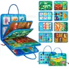 Atacado Transfronteiriço 2-5 Anos Educação Infantil Educacional Prática de Vestir Quadro de Aprendizagem de Feltro Quadro de Atividades Brinquedos de Educação Infantil