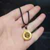 Colgante Cabeza de Buda Dorado Arena Anti-Vietnamita Collar de Oro Método Antiguo Joyería al por Mayor para Mujer Candado Ping An Xiangyun Colgante Sencillo para Pareja
