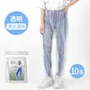 Pantalones impermeables desechables engrosados en el pie impermeables para exteriores con pie de plástico conjunto de pantalones de lluvia para lluvia rafting área de juegos pantalones de lluvia