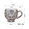 Taza de café de vidrio repujado creativo estilo europeo, diamante, flor de diamante, taza de té, taza de vidrio prensado, taza de té de Oriente Medio