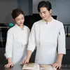 Artesanía Gourmet Catering Ropa de Trabajo de Chef Ropa de Chef de Manga Larga Panadería Pastelería Ropa para el Personal de Servicio