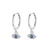 Pendientes de Trébol de Cuatro Hojas de Plata S925, Pendientes de Circonita de Lujo Ligero y Gama Alta, Pendientes de Cruz para Mujer, Joyería para Orejas de Nicho al por Mayor