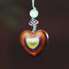 Colgante de Madera con Forma de Corazón de Sándalo para Teléfono Móvil, Colgante de Madera para Colgar en el Coche, Juguete de Madera, Colgante, Joyería, Llavero, Regalo