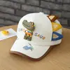 Boné Feliz Fofo para Crianças Série Dinossauro Bebê Super Fofo Chapéu Plano Infantil Novo Desenho Animado Chapéu de Sol