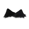 Orejas de Gato de Peluche Artificiales Estilo Japonés Lindas Pasador de Cosplay Pinza Popular para el Cabello Animal Negro