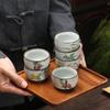 Taza de té de Kung Fu, taza de té de horno Ru blanco lunar, taza maestra de cerámica, taza de degustación de película abierta, jaula de té grande, taza de té de porcelana Ru