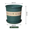 Novo Vaso de Galão Espessado Aprimorado Vaso de Flor de Plástico Atacado Vaso de Flor de Resina Verde Rosa Árvore Frutífera Vaso de Flor Grande Espessado