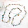 Pulsera semiacabada de grava de cristal de piedra de colores, cuentas sueltas de grava de forma irregular, accesorios de joyería DIY