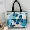 Bolso de Hombro Nuevo Estampado, Bolso de Lona para Mujer de Mano, Bolso Tote Estilo Coreano de Gran Capacidad, Bolso Artístico para Estudiante