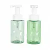 Frasco dispensador de pressão para mousse de viagem portátil com 42 dentes, 300ml verde claro com padrão ondulado PET à prova de vazamento para espuma, atacado