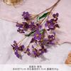 Flor de Estrella Azul Artificial con Múltiples Cabezas, Copo de Nieve Azul, Decoración de Boda Estilo Pastoral, Decoración de Sala de Estar de Hotel, Flores Falsas al por Mayor para Comercio Exterior
