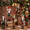 Set nuevo de 6 piezas transfronterizo de adornos de cascanueces de Navidad 5.9 pulgadas soldados cascanueces de madera