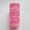 Al por mayor nuevo cuerda de algodón de dos colores tejida a mano DIY doble hebra color etiqueta negra cuerda de algodón fina cuerda para tamales 2mm