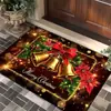 Felpudo de Entrada Navideño Estilo Americano Transfronterizo, Resistente a la Suciedad, Antideslizante, Raspador de Barro, Eliminador de Polvo, Felpudo de Piso de Terciopelo de Cristal para el Hogar