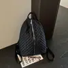 Mochila casual transfronteriza de alta gama y gran capacidad, nueva colección otoño 2026, de nicho y a la moda, con patrón de diamantes, bolsa para el día a día y para viajar