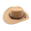 Comercio Exterior Europeo y Americano Región Oeste Sombrero de Vaquero Moda para Hombres y Mujeres Sombrero de Lana Estilo Étnico Sombrero de Vaquero de Xizang