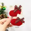 Sombrero de Navidad Rojo Estrella Pasador para el Cabello Tocado Pinza de Pato Versátil Ambiente Festivo Pasador Pinza Lateral Accesorio para el Cabello Tocado