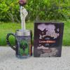 Venta caliente transfronteriza, juego de barra creativo 3D tallado tridimensional, copa de bebida de cerveza, taza de agua mágica